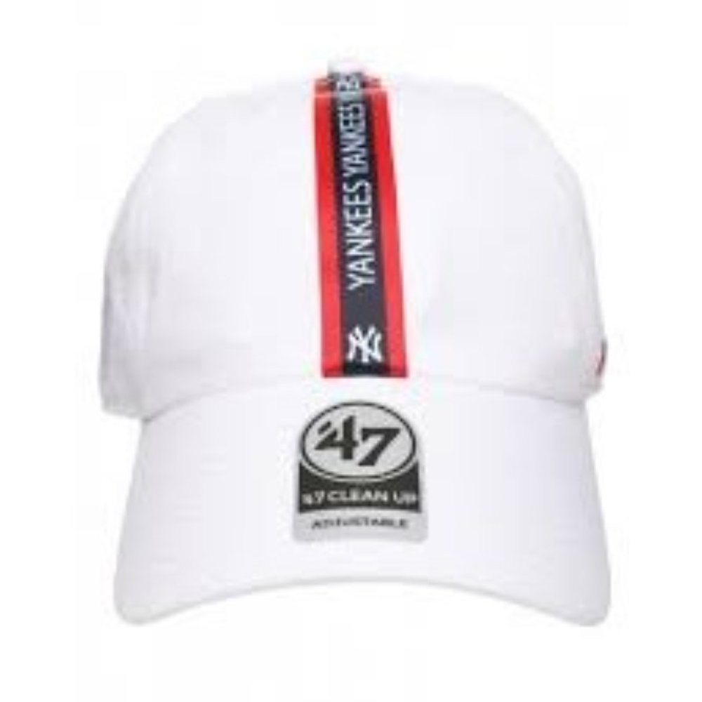 New York  Yanke trip stripe 47 clean up white
